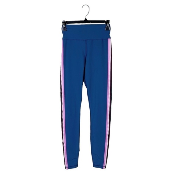 Spiritual Gangster Essential Blue High Waist Striped Leggings Size Small - Picture 1 of 10